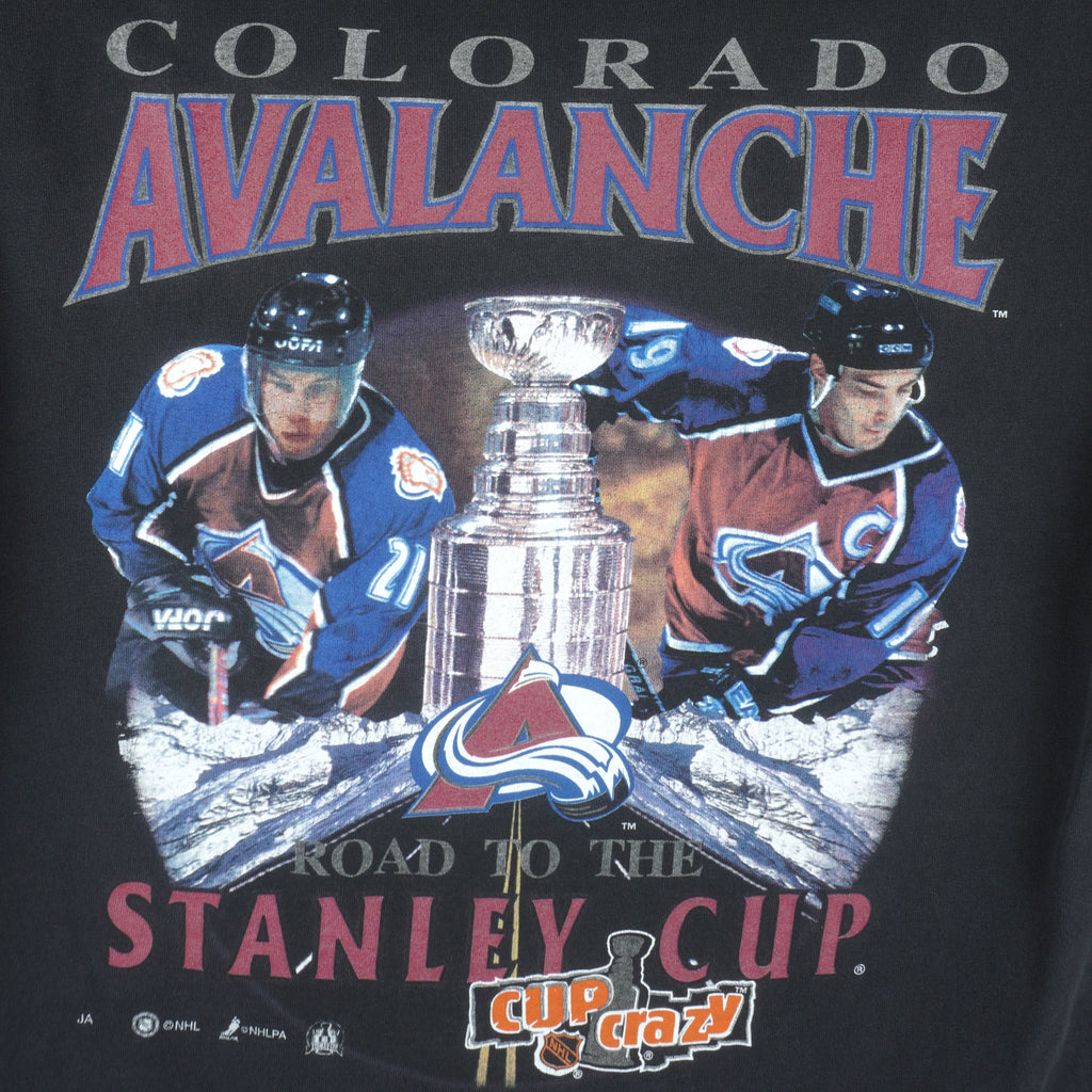 NHL - Colorado Avalanche, Stanley Cup Champions T-Shirt 1990s Large Vintage Retro Hockey