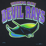 MLB (Nutmeg) - Tampa Bay Devil Rays Big Logo T-Shirt 1995 X-Large Vintage Retro Baseball