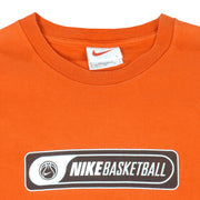 Nike - Orange Basketball Spell-Out T-Shirt 1990s Large Vintage Retro