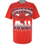 NBA (Hanes) - Red Chicago Bulls T-Shirt 1990s X-Large