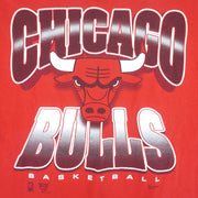 NBA (Hanes) - Red Chicago Bulls T-Shirt 1990s X-Large Vintage Retro Basketball
