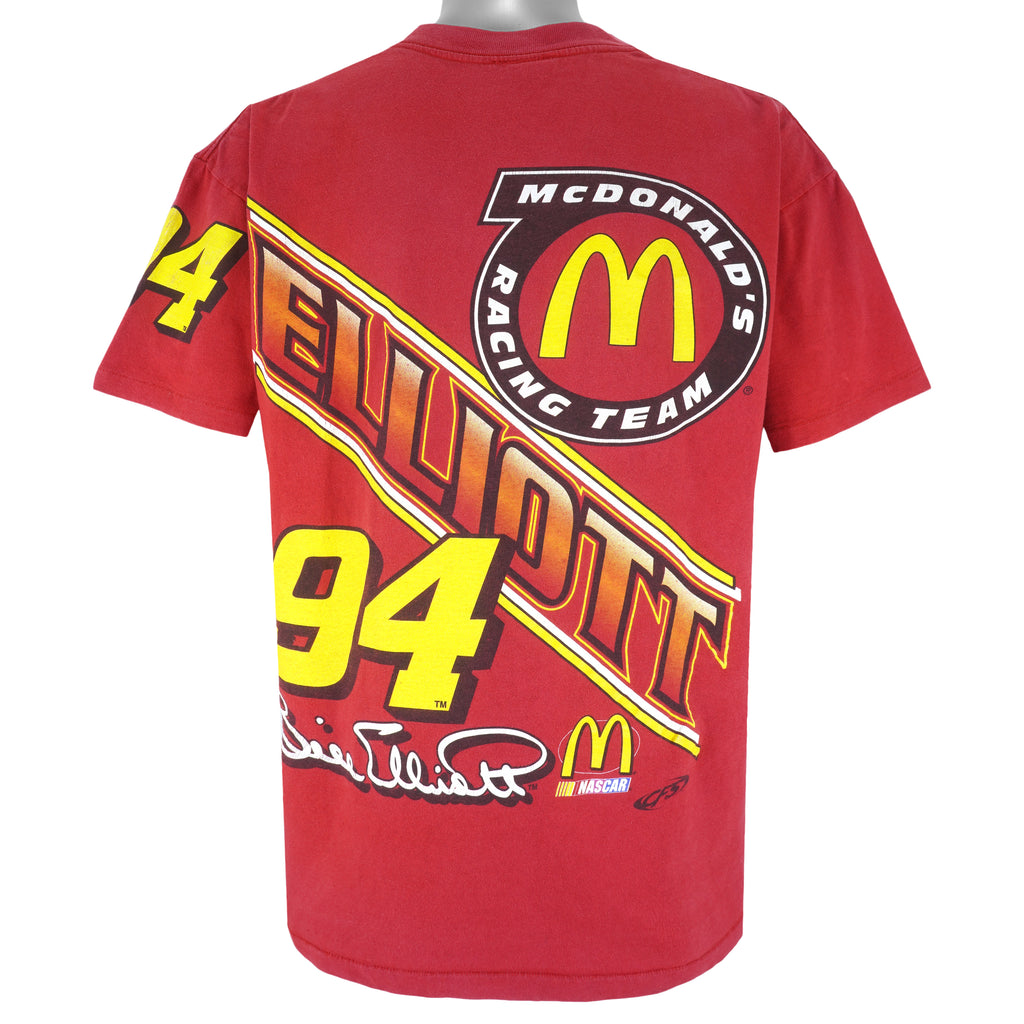 NASCAR (CFS) - Bill Elliott #94  McDonalds T-Shirt 1990 X-Large Vintage Retro