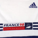 Adidas - Blue & White France 98 T-Shirt 1990s Small Vintage Retro