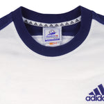 Adidas - Blue & White France 98 T-Shirt 1990s Small Vintage Retro