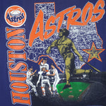 MLB (Nutmeg) - Houston Astros Spell-Out T-Shirt 1990s Medium Vintage Retro Baseball