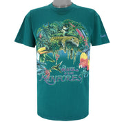 Vintage (Habitat) - Wake Up To Rain Forest T-Shirt 1990s Large Vintage Retro