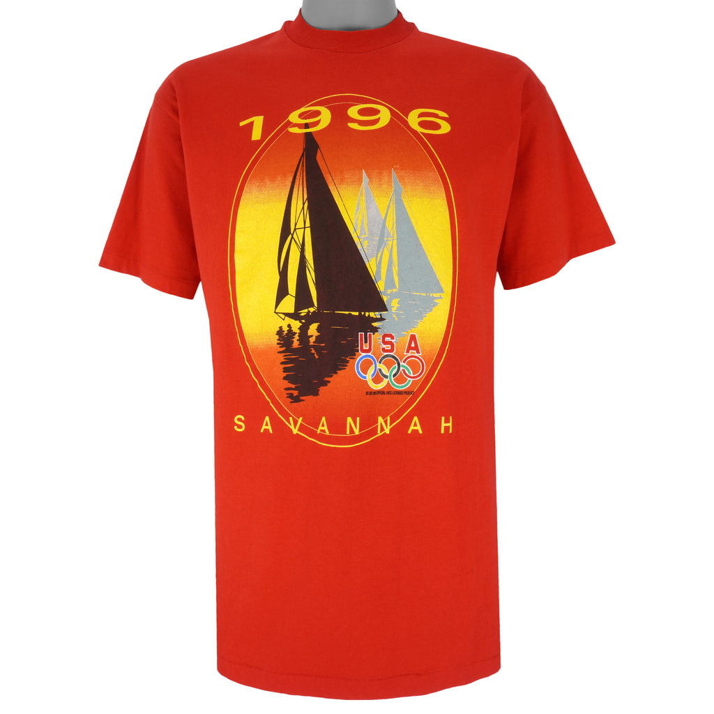 Vintage (Hanes) - Red Savannah Atlanta T-Shirt 1996 Large Vintage Retro