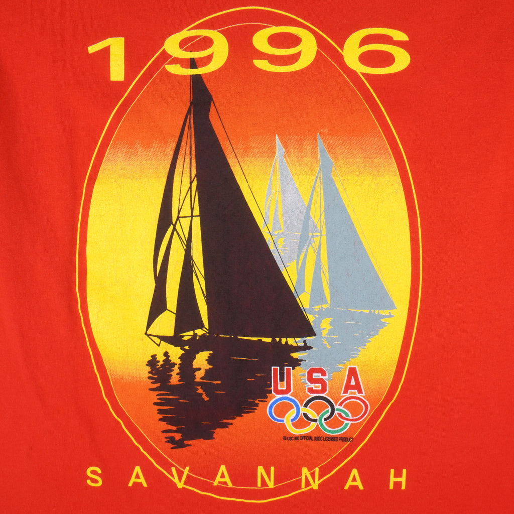 Vintage (Hanes) - Red Savannah Atlanta T-Shirt 1996 Large Vintage Retro