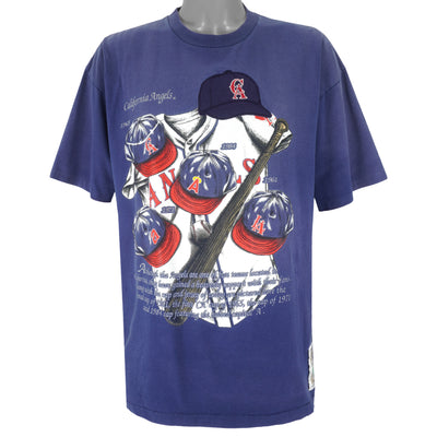 MLB (Nutmeg) - California Angels Embroidered T-Shirt 1990s X-Large
