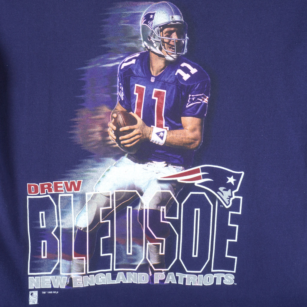 NFL - New England Patriots, Bledsoe No. 11 T-Shirt 1995 X-Large Vintage Retro Football
