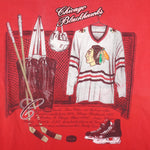 NHL (Nutmeg) - Chicago Blackhawks T-Shirt 1990s X-Large Vintage Retro Hockey