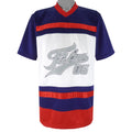 FUBU - Blue & White 05 Jersey T-Shirt 1990s Large Vintage Retro