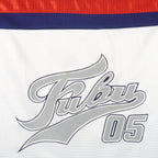 FUBU - Blue & White 05 Jersey T-Shirt 1990s Large Vintage Retro