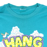 Vintage - Blue Hang Fin T-Shirt 1992 Large Vintage Retro