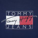 Tommy Hilfiger - Navy Blue Tommy Jeans T-Shirt 1990s X-Large Vintage Retro