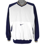 Nike  - White & Black Embroidered Pullover Windbreaker 1990s Large Vintage Retro