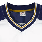 Nike  - White & Black Embroidered Pullover Windbreaker 1990s Large Vintage Retro