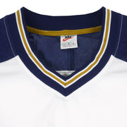 Nike  - White & Black Embroidered Pullover Windbreaker 1990s Large Vintage Retro
