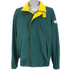 Tommy Hilfiger - Green Zip-Up Windbreaker 1990s Large Vintage Retro