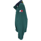 Tommy Hilfiger - Green Zip-Up Windbreaker 1990s Large Vintage Retro