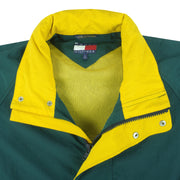 Tommy Hilfiger - Green Zip-Up Windbreaker 1990s Large Vintage Retro