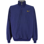 Nike - Blue 1/4 Zip Embroidered Logo Pullover Windbreaker 1990s Large Vintage Retro