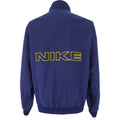 Nike - Blue 1/4 Zip Embroidered Logo Pullover Windbreaker 1990s Large Vintage Retro