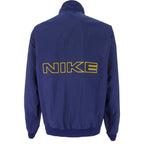 Nike - Blue 1/4 Zip Embroidered Logo Pullover Windbreaker 1990s Large Vintage Retro
