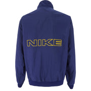 Nike - Blue 1/4 Zip Embroidered Logo Pullover Windbreaker 1990s Large Vintage Retro