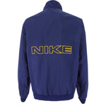 Nike - Blue 1/4 Zip Embroidered Logo Pullover Windbreaker 1990s Large Vintage Retro