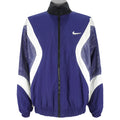 Nike - Blue & Black Swoosh Reversible Windbreaker 1990s X-Large Vintage Retro