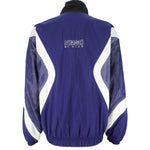 Nike - Blue & Black Swoosh Reversible Windbreaker 1990s X-Large Vintage Retro