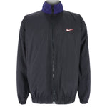 Nike - Blue & Black Swoosh Reversible Windbreaker 1990s X-Large Vintage Retro