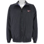Nike - Blue & Black Swoosh Reversible Windbreaker 1990s X-Large Vintage Retro