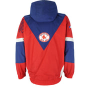 MLB (Nutmeg) - Boston Red Sox Hooded Windbreaker 1990s Large Vintage Retro Baseball