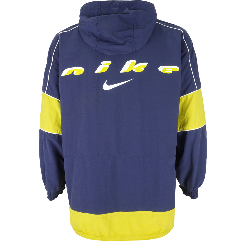 Nike - Zip-Up Hooded Windbreaker 1990s Large Vintage Retro