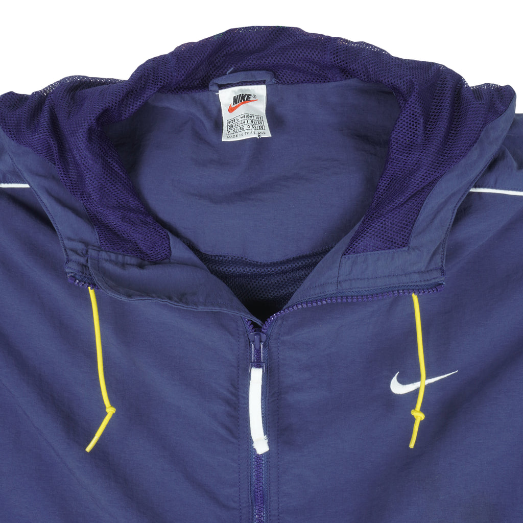Nike - Zip-Up Hooded Windbreaker 1990s Large Vintage Retro