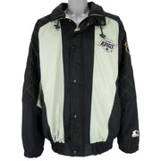 Starter - Los Angeles Kings Button-Up Hooded Jacket 1990s X-Large Vintage Retro Hockey