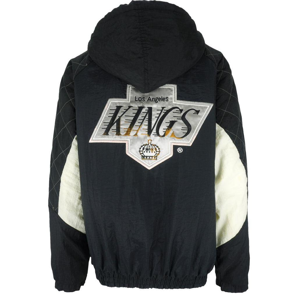 Starter - Los Angeles Kings Button-Up Hooded Jacket 1990s X-Large Vintage Retro Hockey
