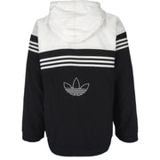 Adidas - Black & White Zip-Up Jacket 1990s Medium Vintage Retro