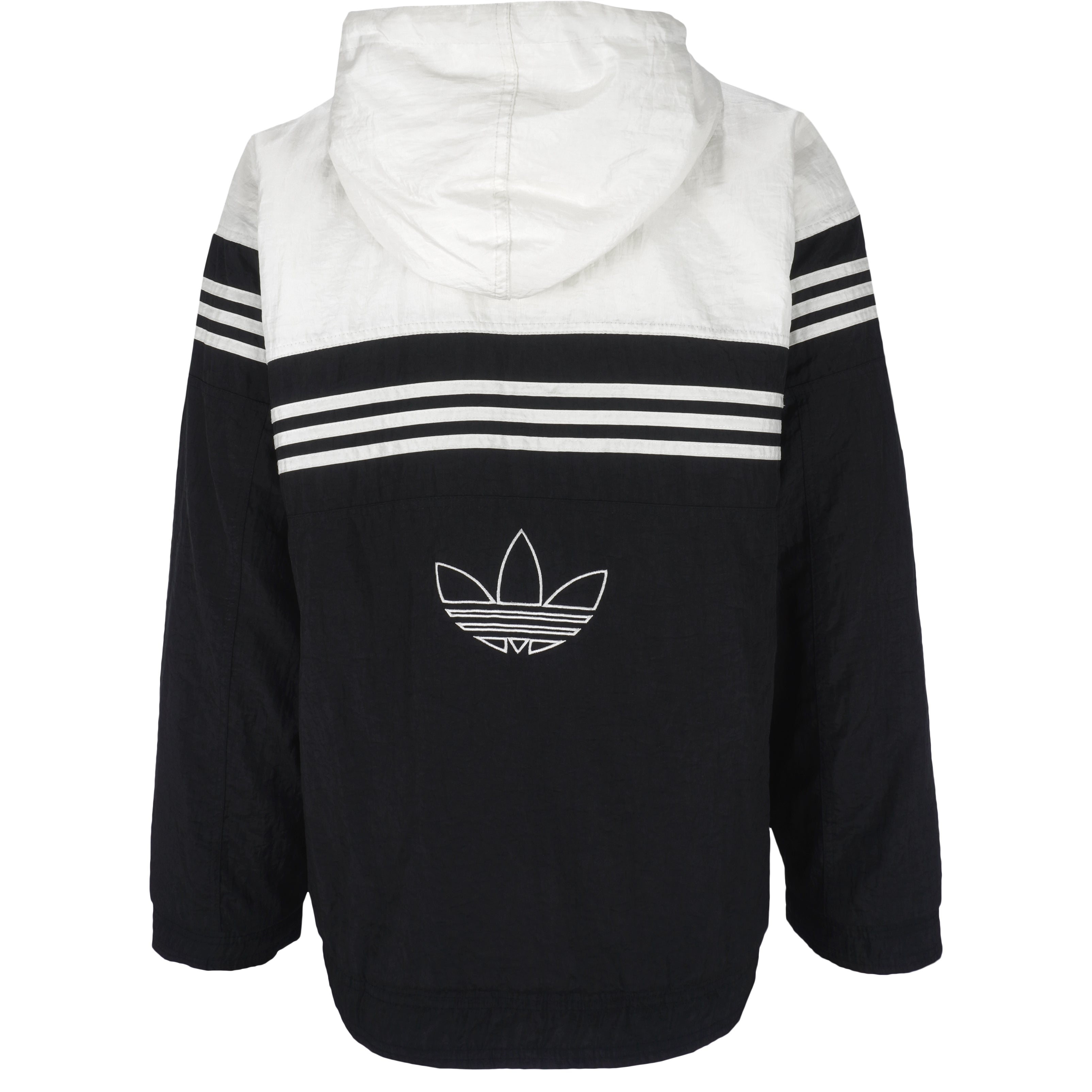 Adidas - Black & White Zip-Up Jacket 1990s Medium Vintage Retro