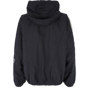 Adidas - Black Zip-Up Hooded Jacket 1990s X-Large Vintage Retro