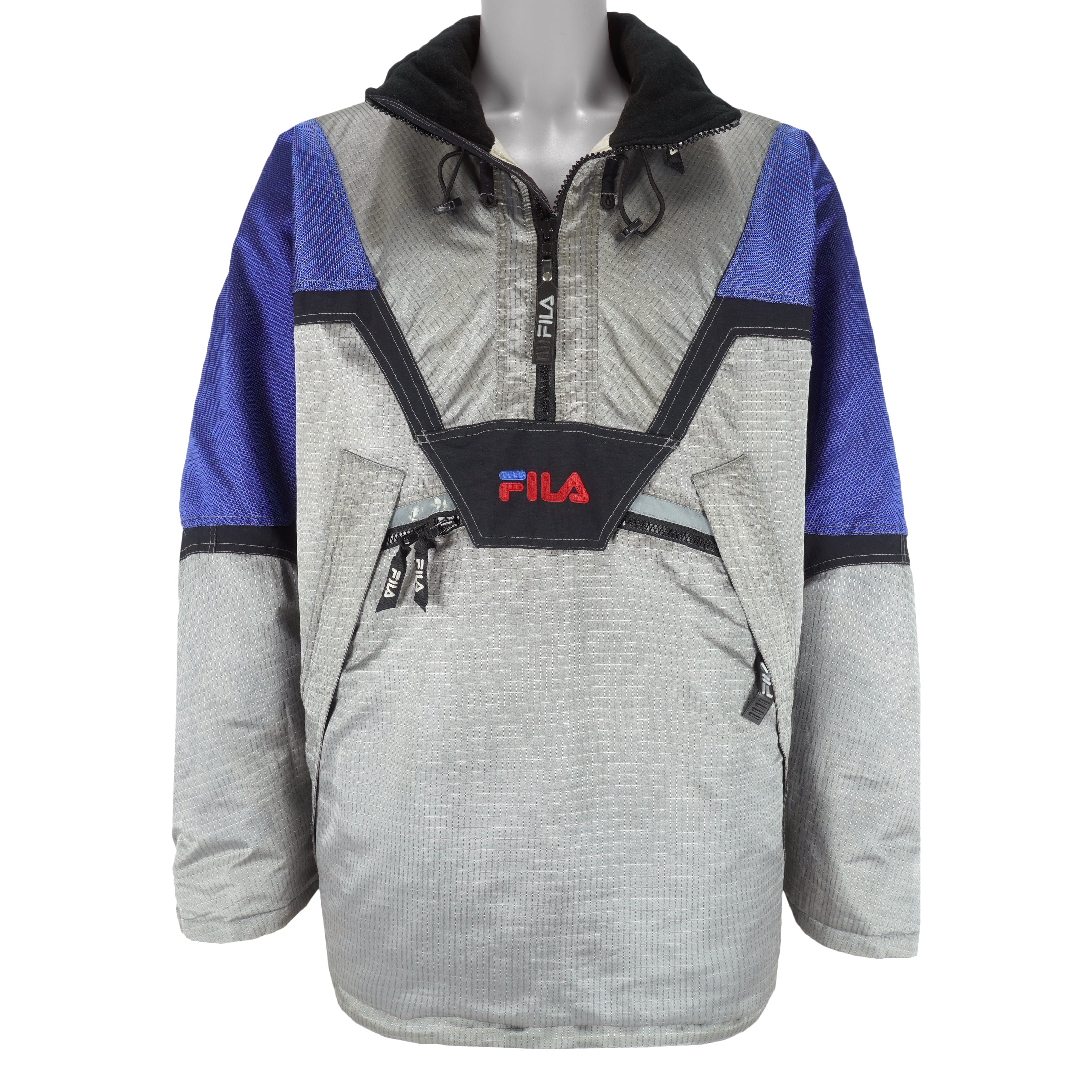Vintage - Silver Ski Team Italia Zip Pullover 1990s – Vintage Club Clothing