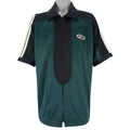 Nike - Black & Green Zip-Up T-Shirt 1990s X-Large Vintage Retro