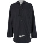 Nike - Black 1/2 Zip Hooded Jacket 1990s XX-Large Vintage Retro