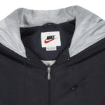 Nike - Black 1/2 Zip Hooded Jacket 1990s XX-Large Vintage Retro