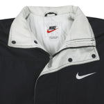 Nike - Black Big Logo Zip-Up Jacket 1990s Large Vintage Retro