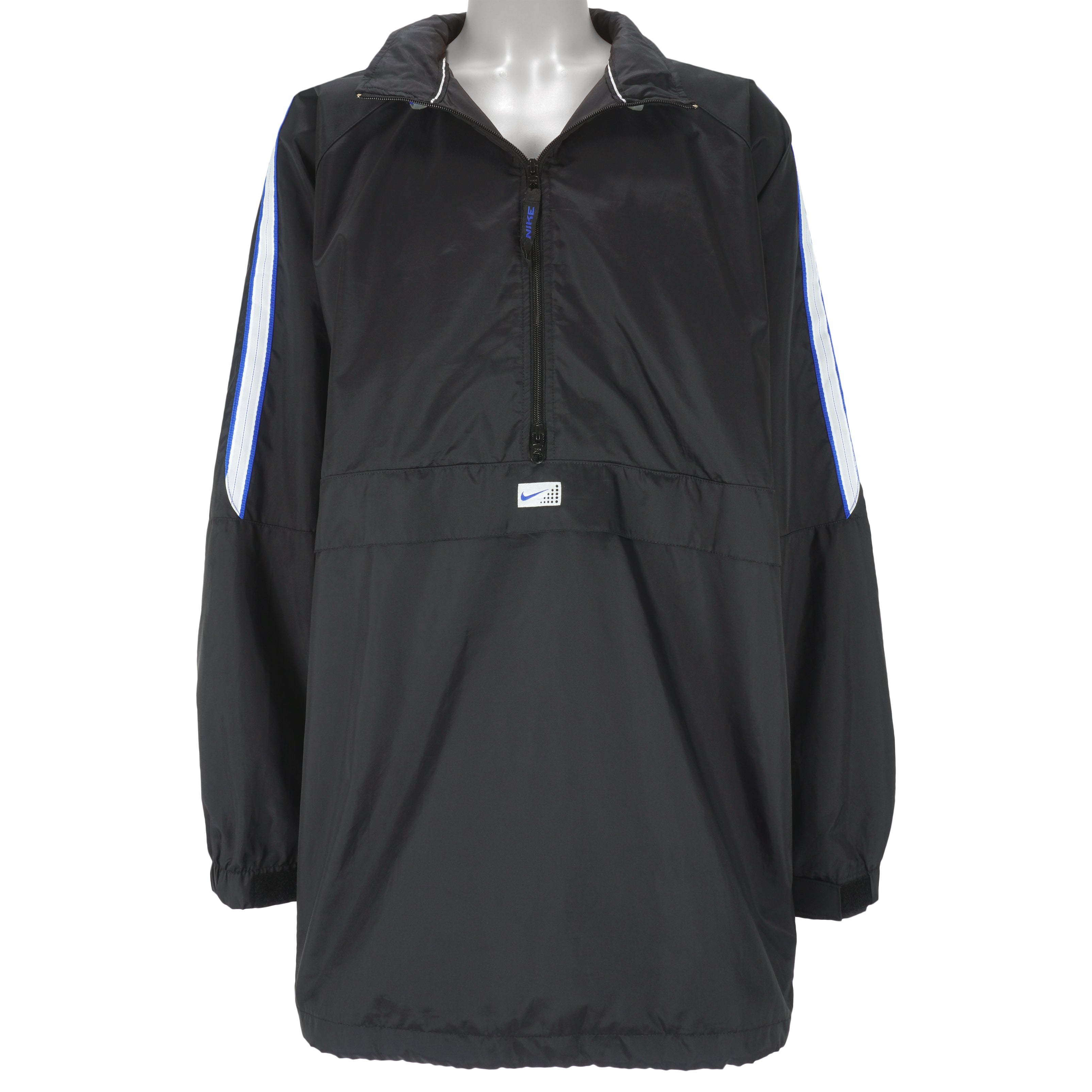 Nike - Black 1/2 Zip Pullover Windbreaker 1990s 3X-Large Vintage Retro