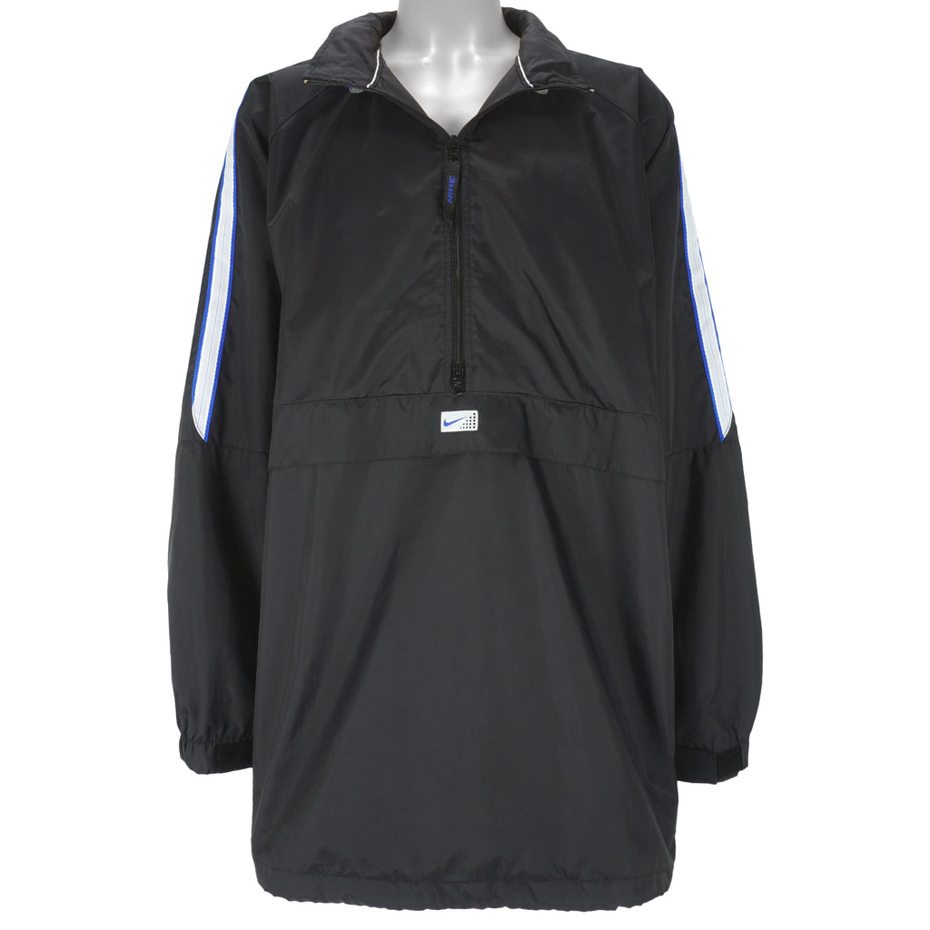 Nike - Black 1/2 Zip Pullover Windbreaker 1990s 3X-Large Vintage Retro