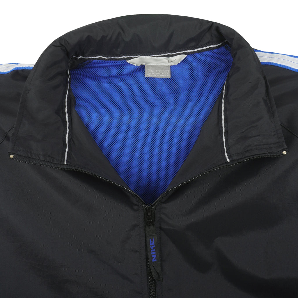 Nike - Black 1/2 Zip Pullover Windbreaker 1990s 3X-Large Vintage Retro